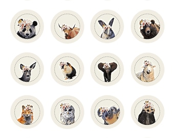 Pin Back Button Digital Template 1.313 Inch Circles