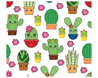 Kawaii Cactus Tumbler Template, 20 oz Skinny Cup PNG, Cricut Tumbler Design