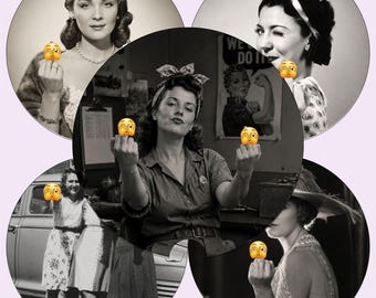 Retro Women Car Coaster Sublimation Bundle Printable Digital Download