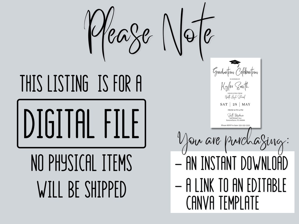 Graduation Invitation 2023 Graduation Party Invitation Etsy