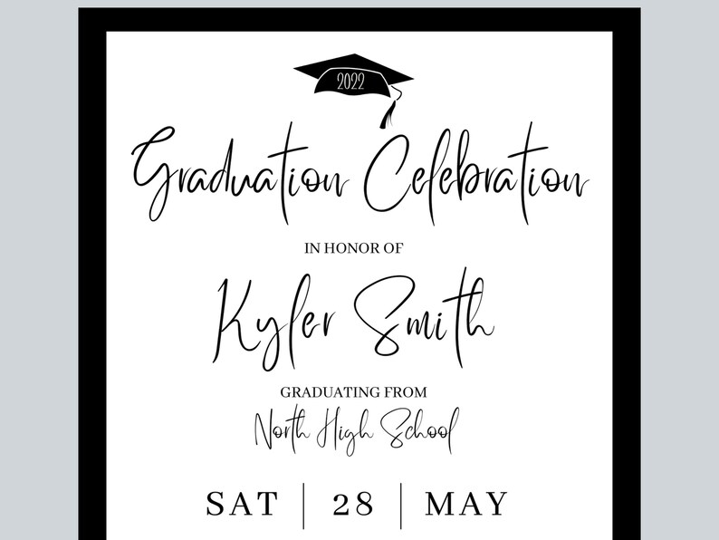 Graduation Invitation 2023 Graduation Party Invitation Etsy