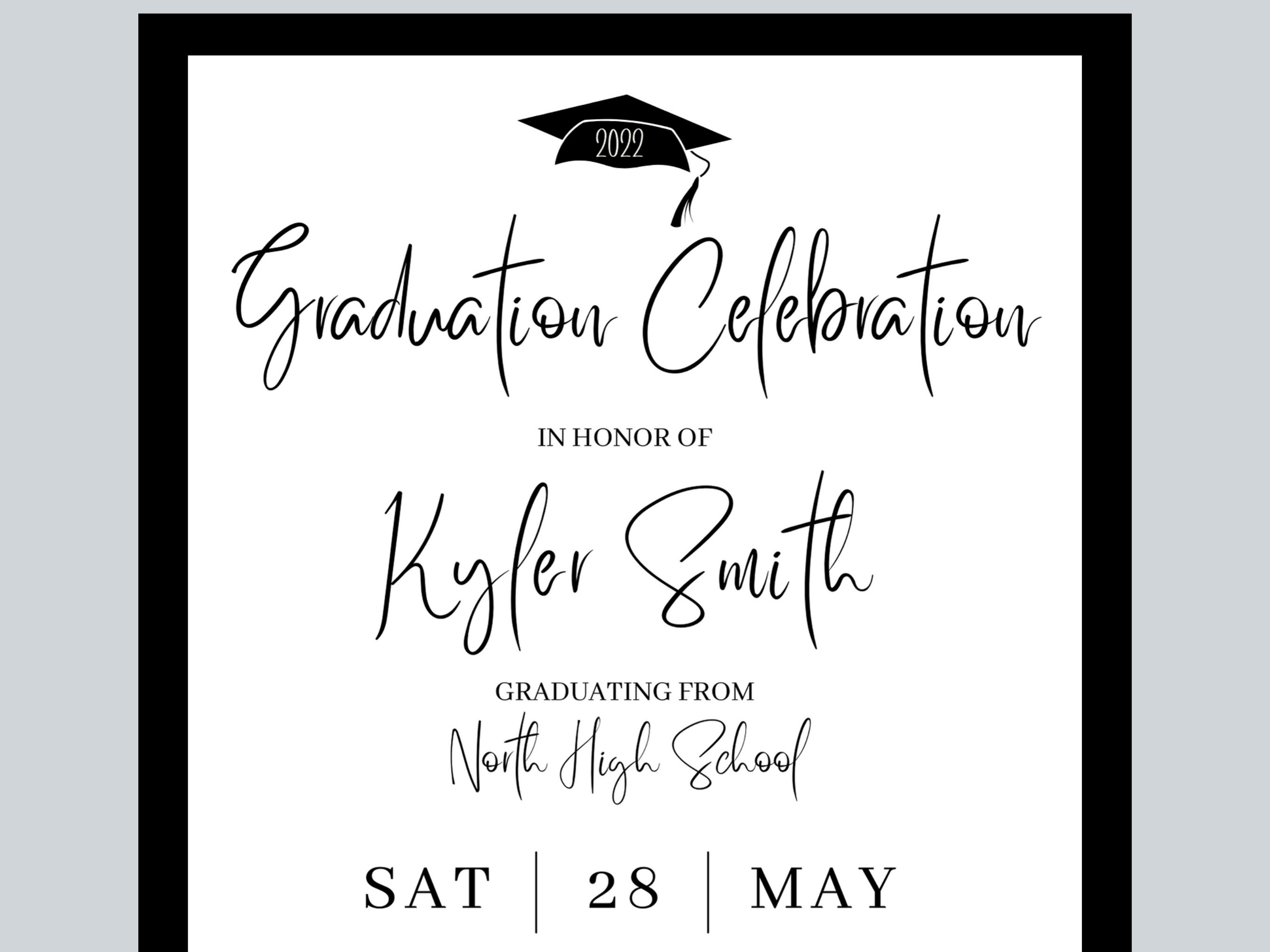 Graduation Invitation 2023 Graduation Party Invitation Etsy