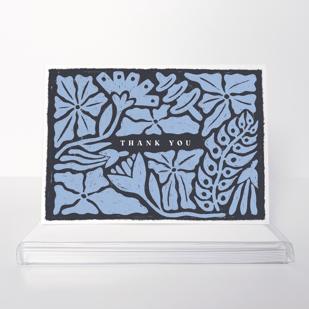 Floral Thank You Cards | Set of Blank Note Cards | Flower 5x7 Card Pack ...