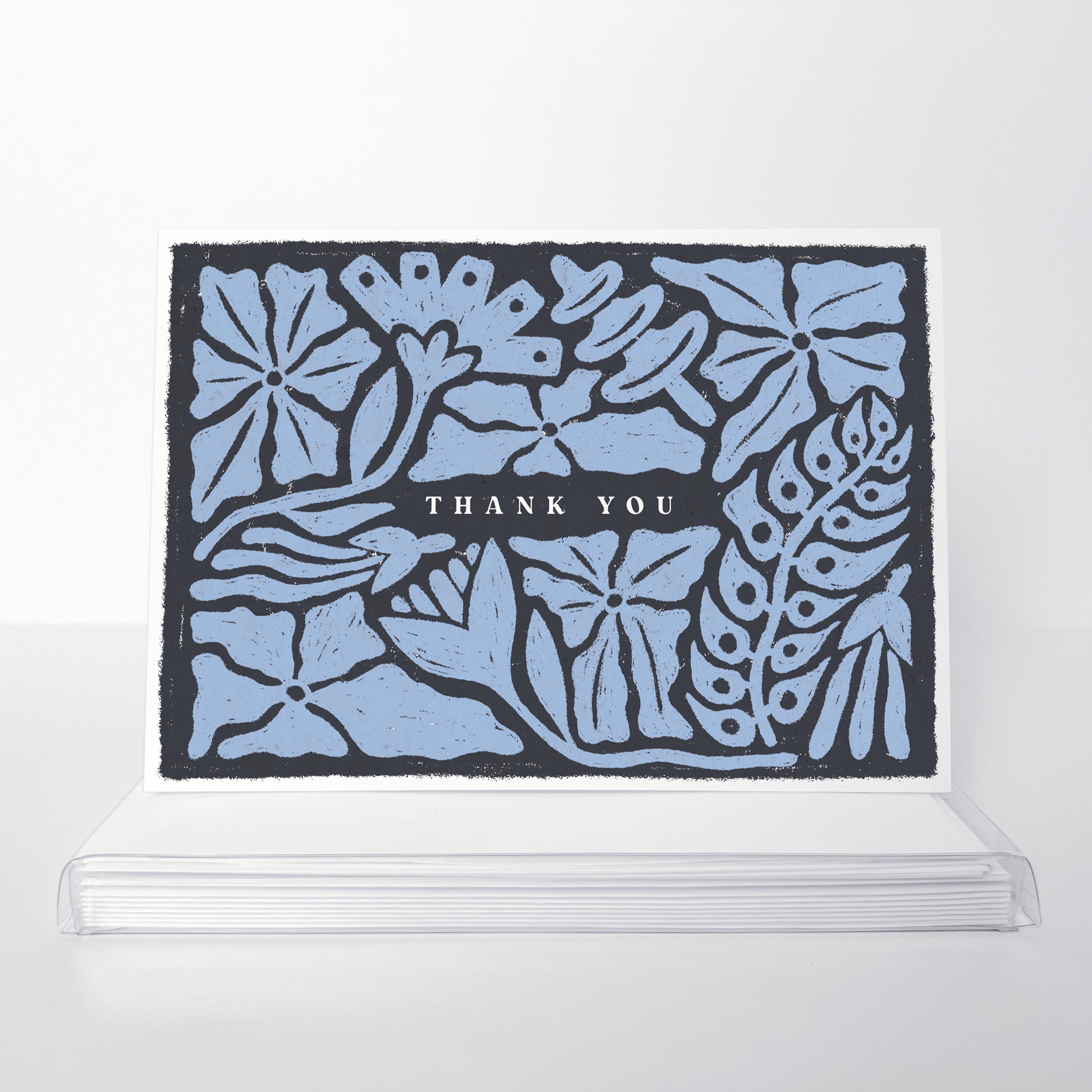 Floral Thank You Cards | Set of Blank Note Cards | Flower 5x7 Card Pack ...