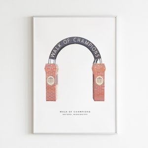 Walk of Champions Print | Ole Miss - Oxford, MS Landmark Print