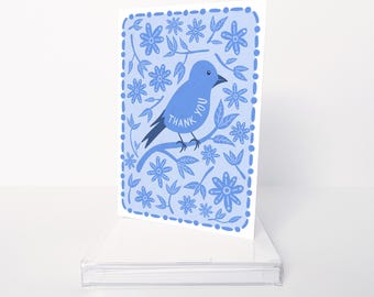 Bird Thank You Cards | Set of Blank Note Cards | 5x7 Card Pack
