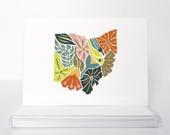 Ohio Floral Design Box Set of Blank Note Cards