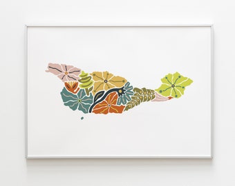 Santa Cruz Island Flower Art Print | CA Print | CA Wall Art
