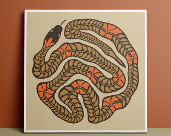 Floral Snake Flower Art Print