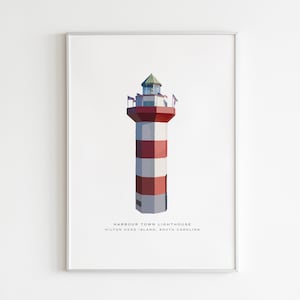 Harbour Town Lighthouse Print | Hilton Head Island, SC | South Carolina Lighthouse