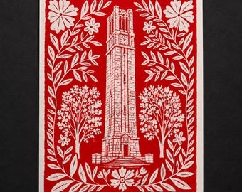 Memorial Belltower at NCSU Stationery | NC State Graduation Gift | Raleigh NC Gift