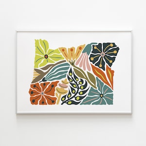 Oregon Flower Art Print | OR Print | OR Wall Art