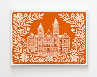 Samford Hall Print | Auburn, AL Landmark Print