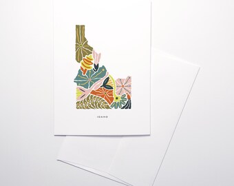 Idaho Floral Design Set of Blank Folded Note Cards | 5x7