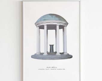 Old Well Print | UNC - Chapel Hill, NC Landmark Print