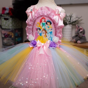 disney princess tutu dress Girls Pink Deluxe Tutu/ Party Dress/ Toddler/ Birthday Ballgown Style All the Princesses Your Little Princess Will Be Stylish And Comfortable For Her Next Special Occasion Posh Peanut Girl's Disney Tiana