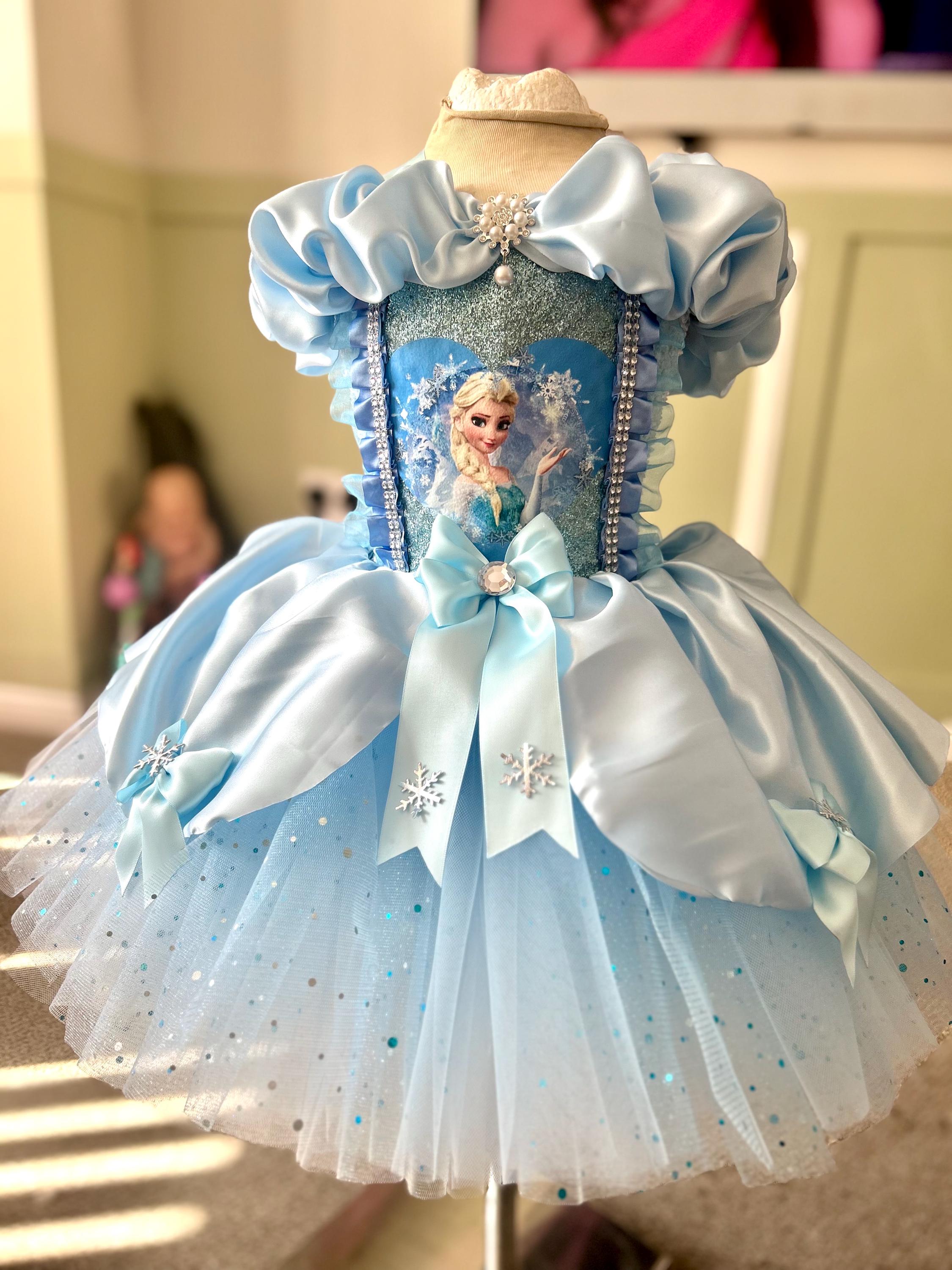 frozen party dress The Frozen Snowflake Queen Costume Dress  Luxury Kids Costume by Teresita Orillac L (9-10 years)