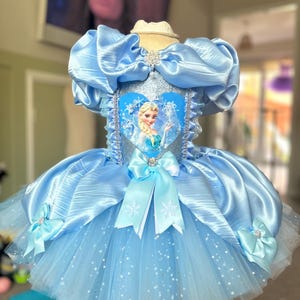 strapless open back dress Girls Applique Puff Sleeve Gown by Cinderella Couture 5114 – ABC Fashion main image 1