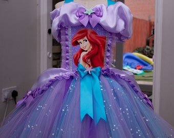 Girls toddler Princess deluxe mermaid/ Ariel party/ Birthday tutu dress