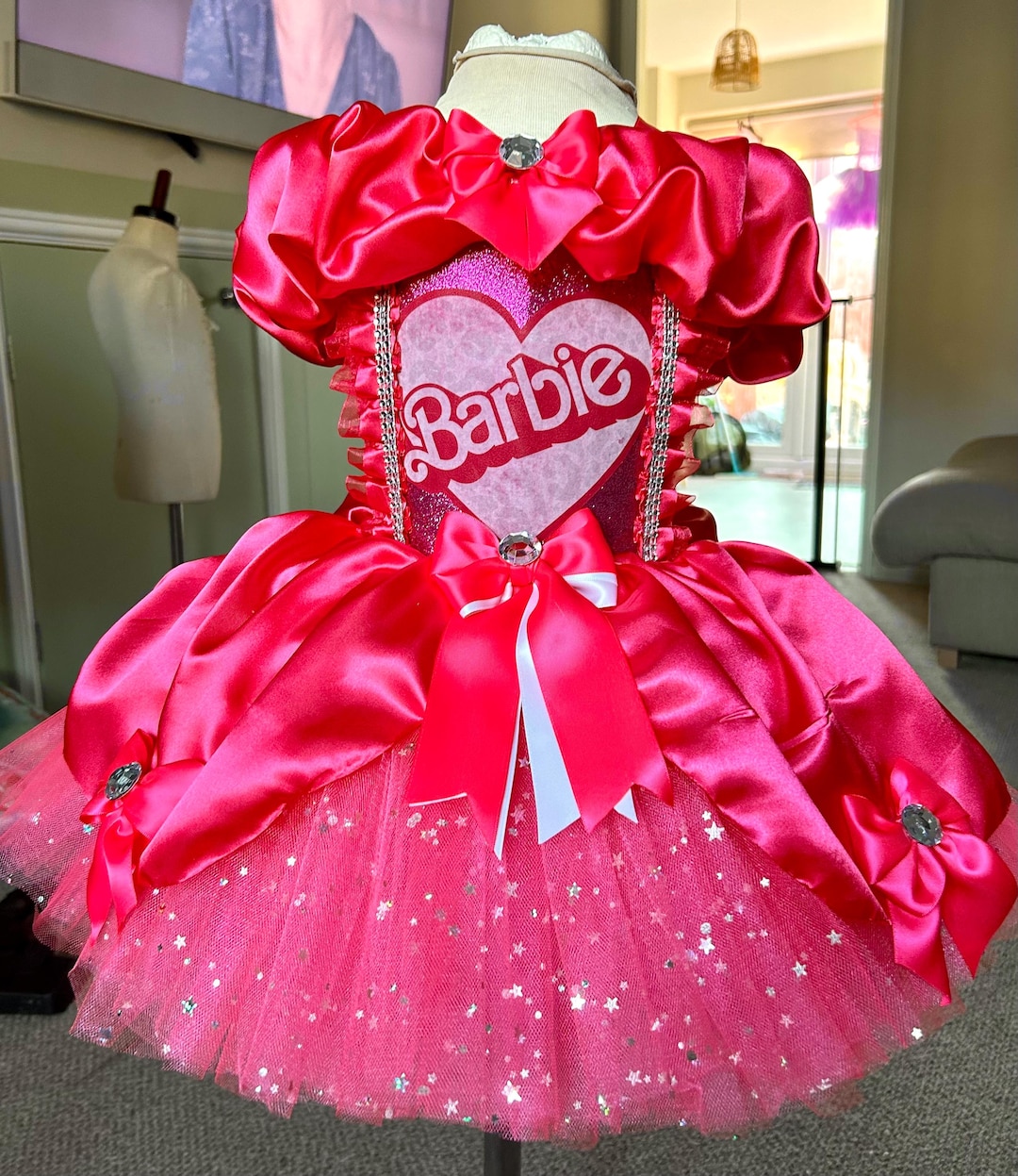 Girls BARBIE GIRL Hot Pink/party Themed/ Barbie Party Tutu Dress