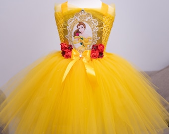 BELLE Beauty & the Beast PRINCESS tutu Dress/Birthday/party/occasion