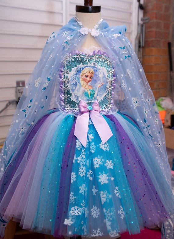 Birthday Tutu Elsa Tutu Dress Diy Frozen Elsa Anna Tutu 5th Birthday Dress--With NAME-- Party Tutu Outfit