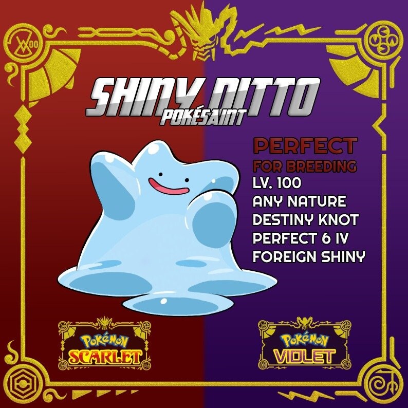 NEW BRILLIANT DIAMOND AND SHINING PEARL 6IV SHINY MASUDA DITTO + DESTINY  KNOT