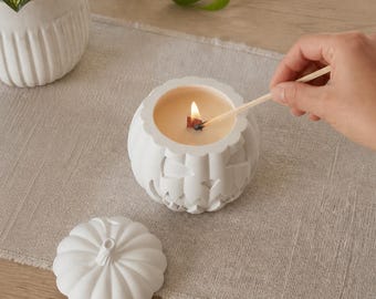 Scary Pumpkin Caramel Candle | Pumpkin Shaped Jar Candle, Autumn Lover, Self Care Rituals, Aromatherapy, Fall Scented Space