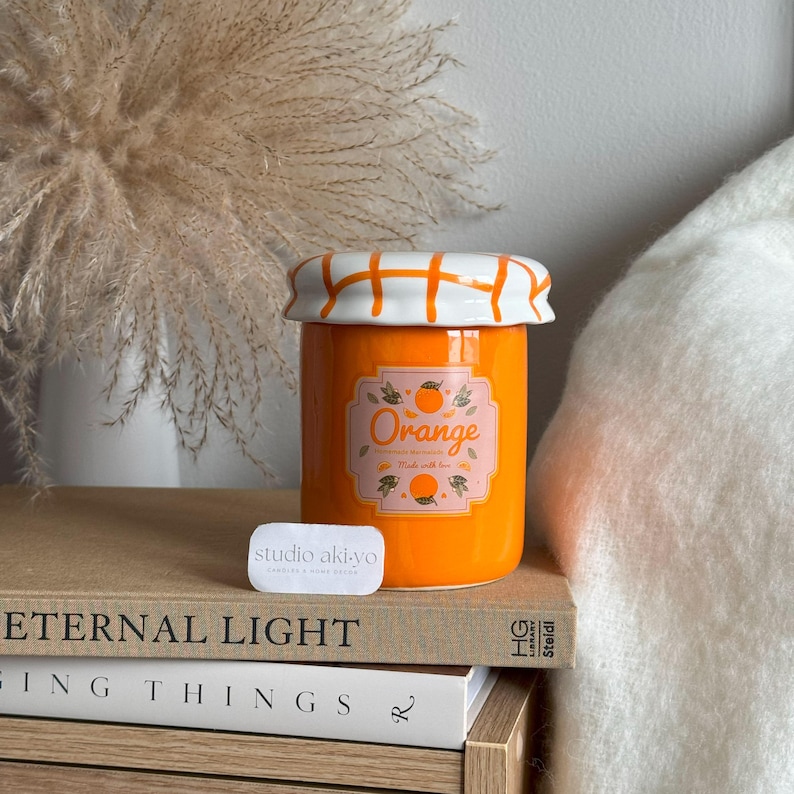 Orange Marmalade Jar Ceramic Wax Melt Burner