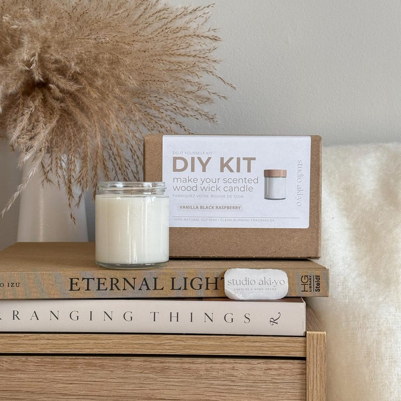 DIY Kit Scented Wood Wick Candle Making Kit | Scented Candle Making Kit | DIY Gift Box | Adult Craft Kit | Fun activity | Unique Craft Gift image 3