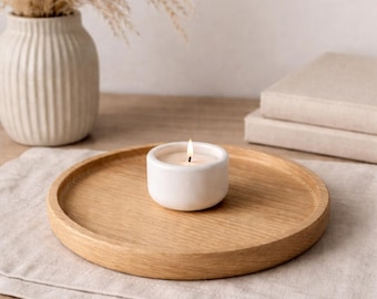 Round Tealight Candle Holder | Minimalist Scandi Decor, Hygge Home, Homeware Gift