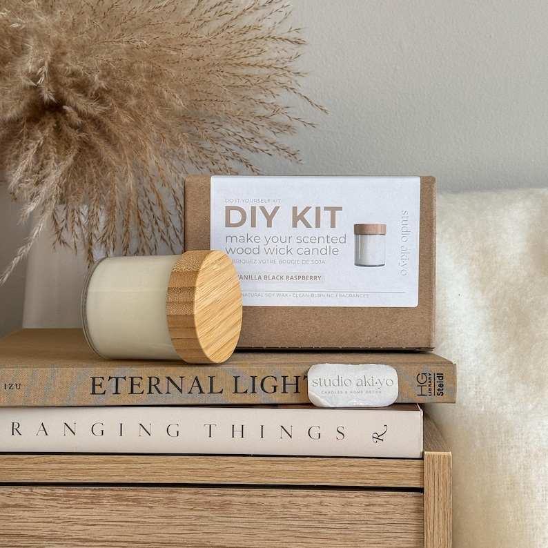 DIY Kit Scented Wood Wick Candle Making Kit | Scented Candle Making Kit | DIY Gift Box | Adult Craft Kit | Fun activity | Unique Craft Gift image 5