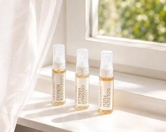 Home Mist Discovery Set Spring Summer | Mini Linen Mist Trio, Air Freshener, Cottagecore Scent Discovery
