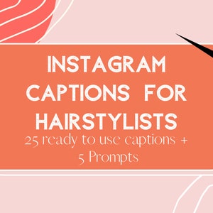 Instagram Captions for Hairstylists | Hair Salon | Hairdresser Posts | Social Media Templates | Beauty Brand