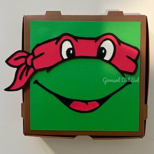 Small Ninja Turtles Pizza Box Invitation