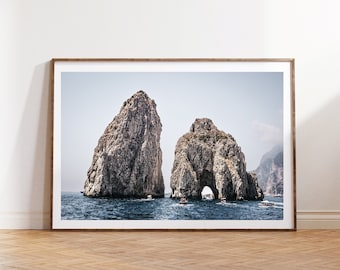 Amalfi Coast Print | Capri Print | Gallery Wall Art | Digital Print | Downloadable Art | Faraglioni Photograph
