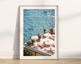 Amalfi Coast Print | Positano Print | Gallery Wall Art | Digital Print | Downloadable Art | Italy Art |