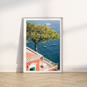 Amalfiküste Poster | Positano Druck | Galerie Wandkunst | Digitaldruck | Herunterladbare Kunst | Italien Kunst