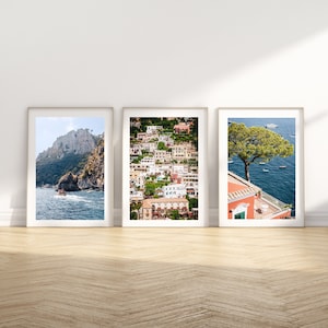 Amalfi Coast Gallery Wall Set of 3 | Instant Download | Positano | Capri | Digital Print | Italy