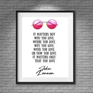 Printable Wall Art, John Lennon, Inspirational Quote, Hollywood, Musician, Home Decor, Beatles, Digital Prints