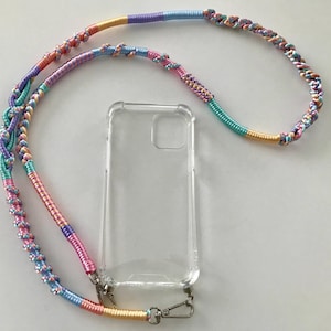 Phone Strap with Transparent Case / Crossbody Mobile Phone Chain / Lanyard / Crossbody Strap / iPhone 13/ iPhone 12 / Phone Hanger
