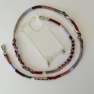 Phone Strap with Transparent Case/ Crossbody Mobile Phone Chain/ Lanyard/ Crossbody Strap / Bag Accessory / iPhone 15 / iPhone 16