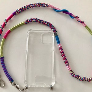 Phone Strap with Transparent Case / Crossbody Mobile Phone Chain / Lanyard / Crossbody Strap / iPhone 13/ iPhone 12 / Phone Hanger