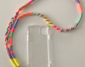Phone Strap with Transparent Case/ Crossbody Mobile Phone Chain/ Lanyard/ Crossbody Strap / Bag Accessory / iPhone 13 / iPhone 12