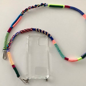 Phone Strap with Transparent Case/ Crossbody Mobile Phone Chain/ Lanyard/ Crossbody Strap/ Cell Phone Chain/ iPhone 13/ iPhone 12