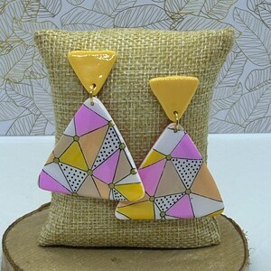 Polymer Clay Ohrringe für Frauen/Handgemachte Modeohrringe/Geschenkidee/Bunt, originell und einzigartig/Herbst-Chic