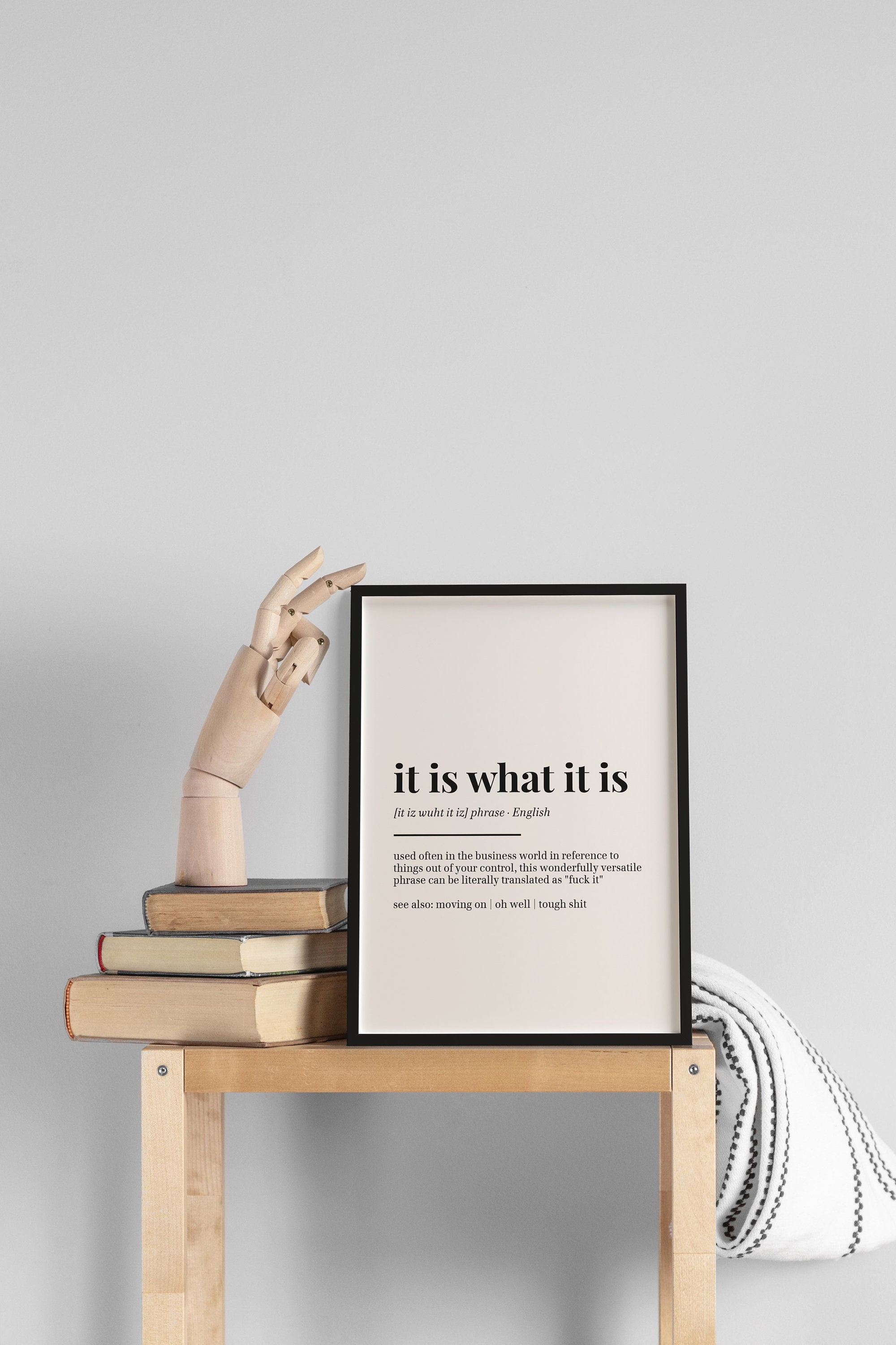 Discover It Is What It Is - Wall Decor - Funny Home Print - Office Art - Definition Poster