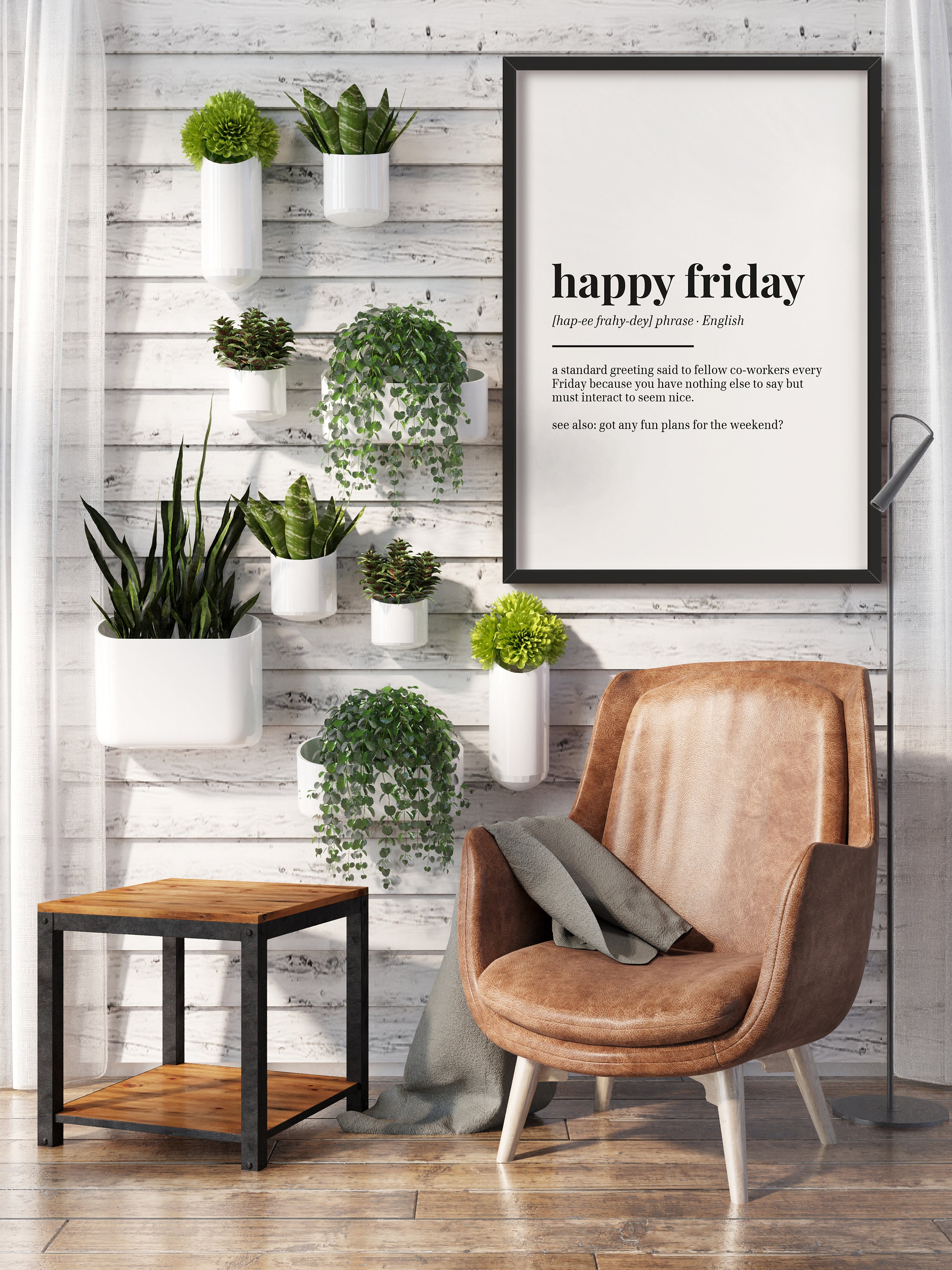 Friday Print A4, Happy Definition A3, Funny Wall Art Home Office Etsy 12x14 10x12, 4x6, A6, A5, Poster 5x7, - Decor 8x10,