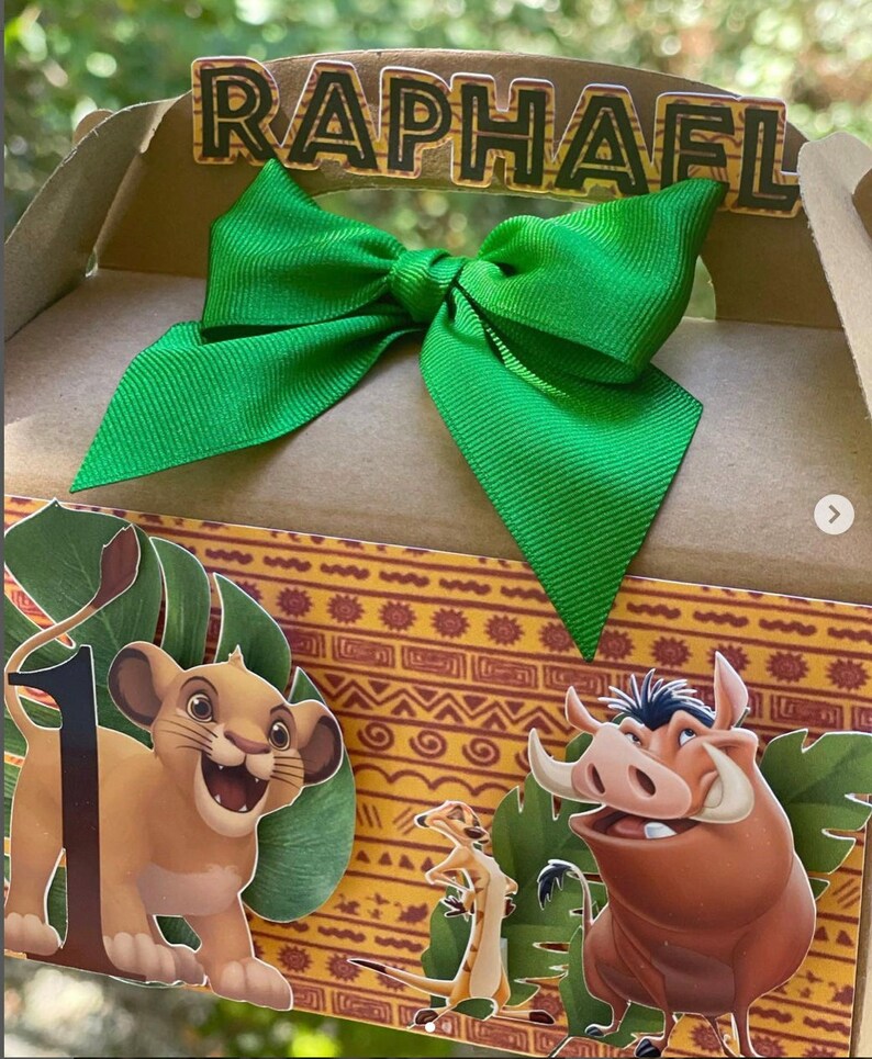 Lion King Favor Boxes Goodie Bags Etsy