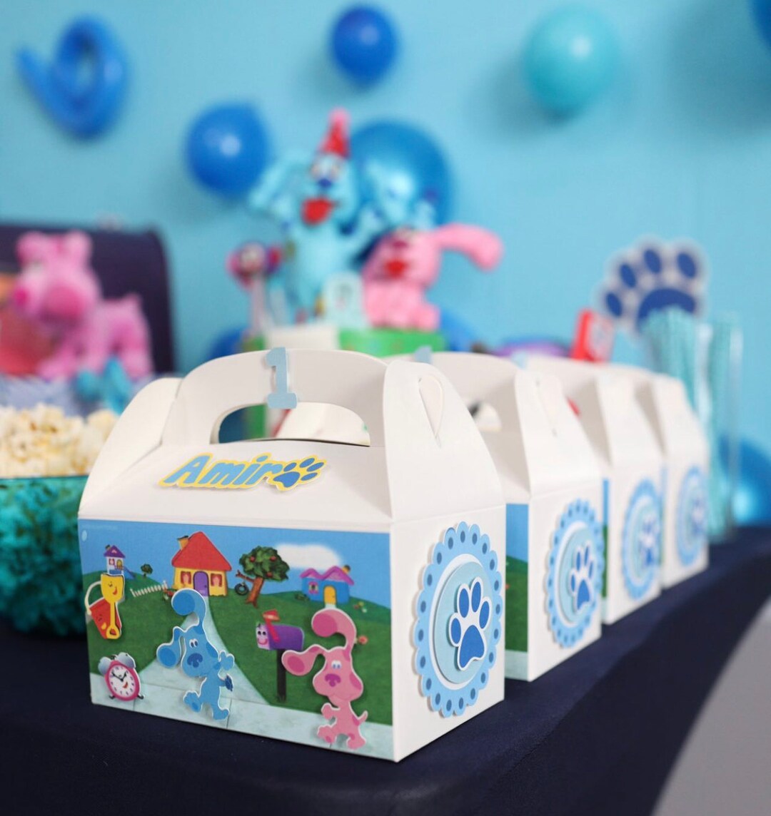 Blue's Clues Favor Boxes Goodie Bags Etsy